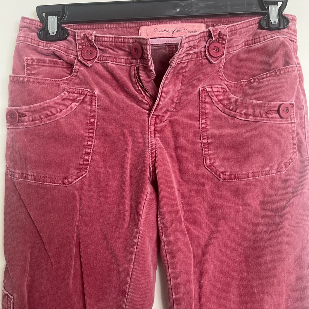 Size 6 Low Rise Pink Corduroy Pants